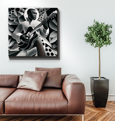 Bassline Brilliance Art Wrapped Canvas