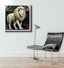 Majestic Lion Sunset Gaze