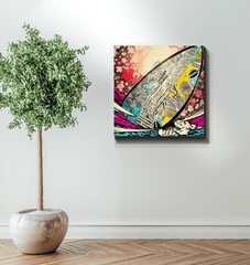 Surfing 5 33 Canvas art in a tranquil office space