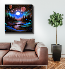 Lustrous Lakeside Lake Landscape Canvas