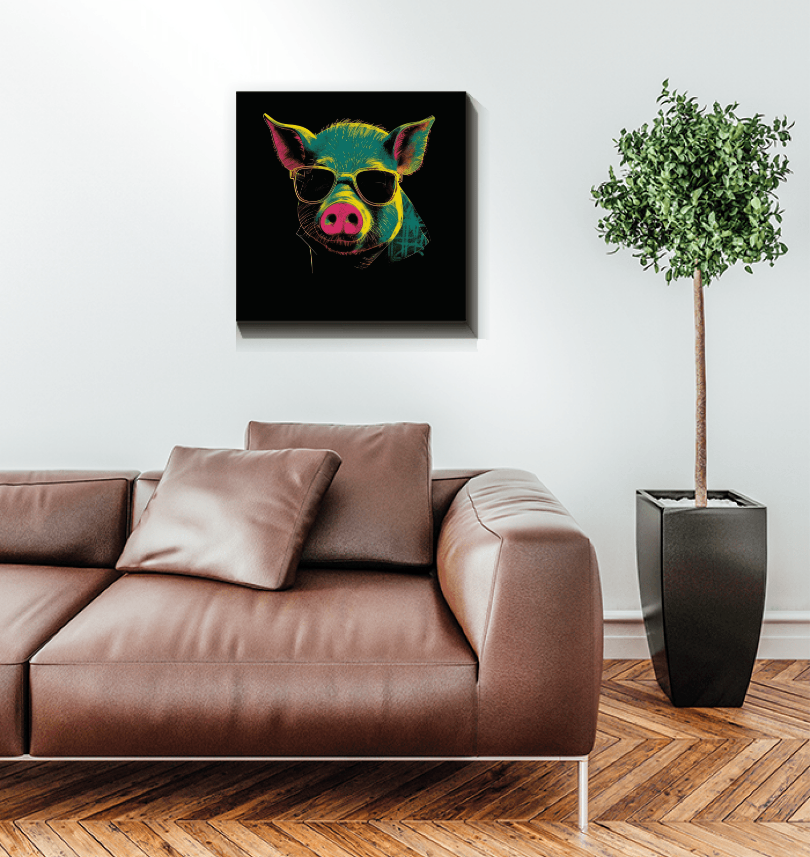 Cheerful Barnyard Friend Canvas - Beyond T-shirts