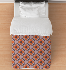 Elegant Damask Duvet Cover on a stylish bed