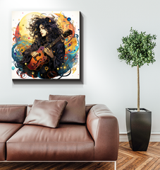 Saxophone Serenade Jazz Notes And Sky Canvas