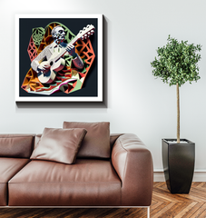 Electronic Waves Wrapped Canvas