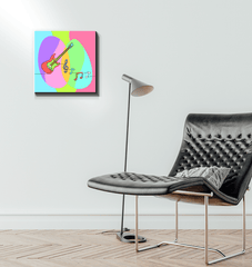 Guitar Line Art Wrapped Canvas - Beyond T-shirts