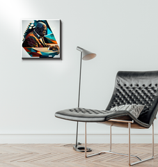 New Wave Neon Wrapped Canvas