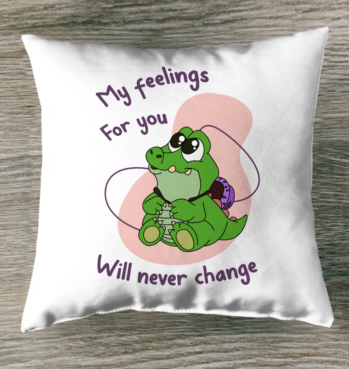 My Feelings Will Never Change Outdoor Pillow