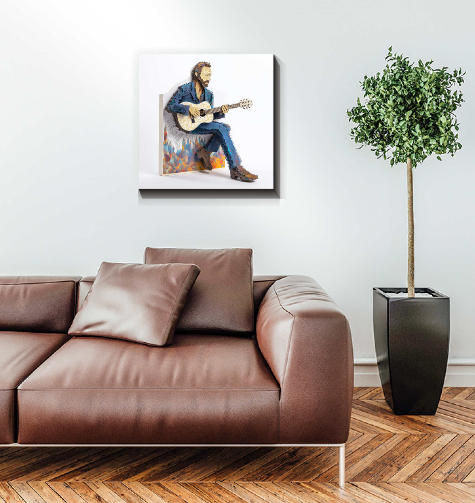 Enchanted Garden art piece, a tranquil garden landscape on canvas