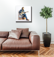 Enchanted Garden art piece, a tranquil garden landscape on canvas