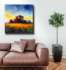 Starry Night Over the Canyon Wrapped Canvas