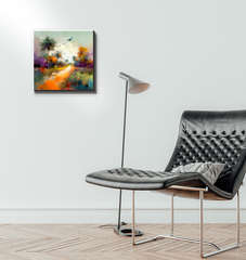 Starry Night Over the Mountains Wrapped Canvas
