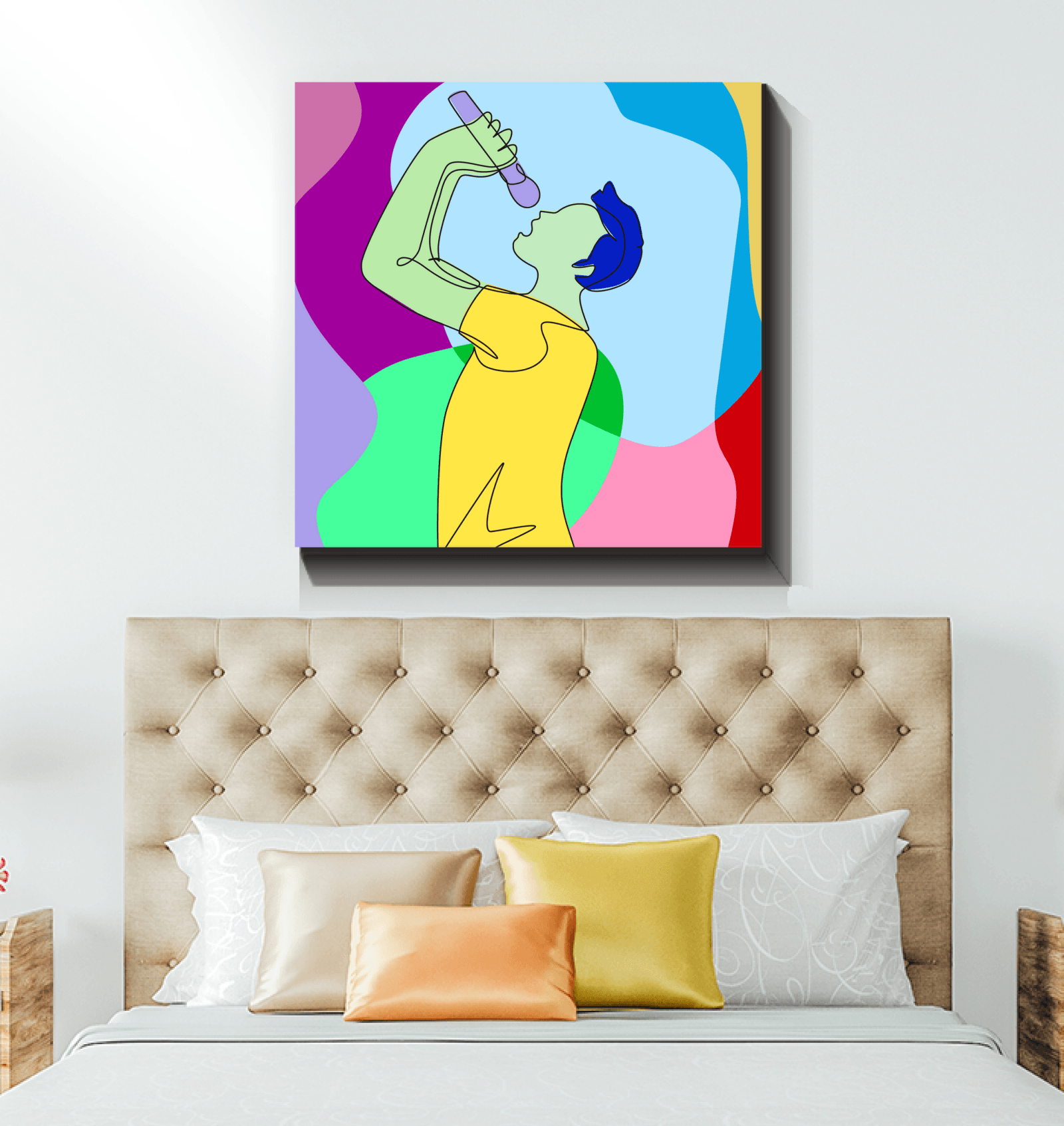 Singing Guy1 Wrapped Canvas - Beyond T-shirts