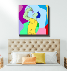 Singing Guy1 Wrapped Canvas - Beyond T-shirts