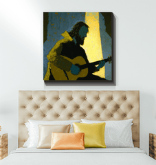 Electric Blue Guitar Abstract Art - Beyond T-shirts