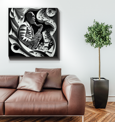 Music speaks without words Wrapped Canvas