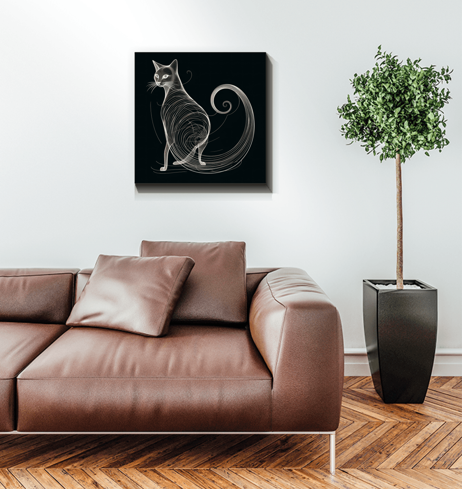 Graceful Feline Whisker Dance Canvas - Beyond T-shirts