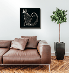 Graceful Feline Whisker Dance Canvas - Beyond T-shirts