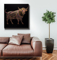 Buffalo Herd Sunset Silhouette