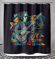 Groove Grid Shower Curtain