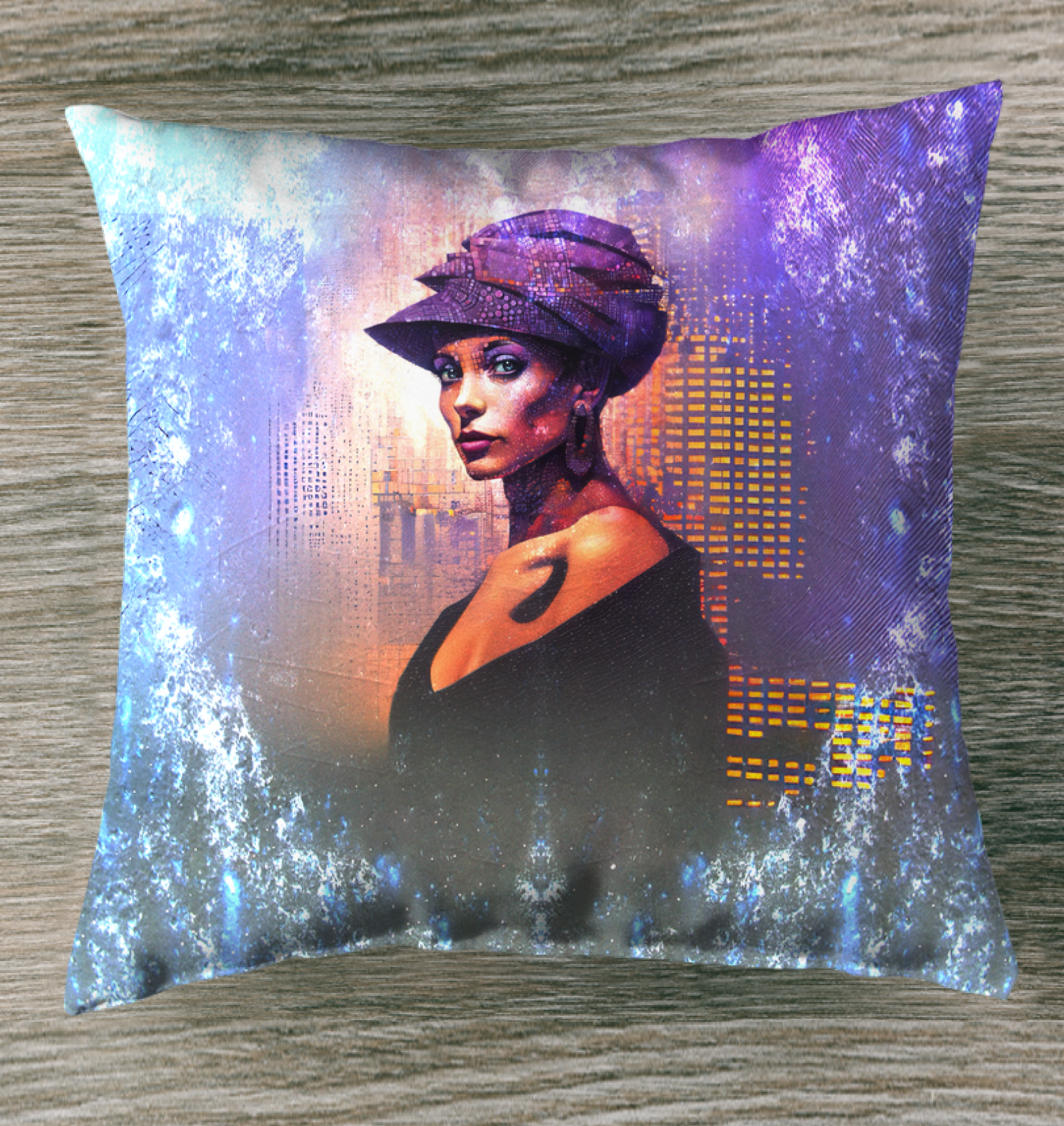 Celestial Wonder Beyond Style Indoor Pillow with starry design.