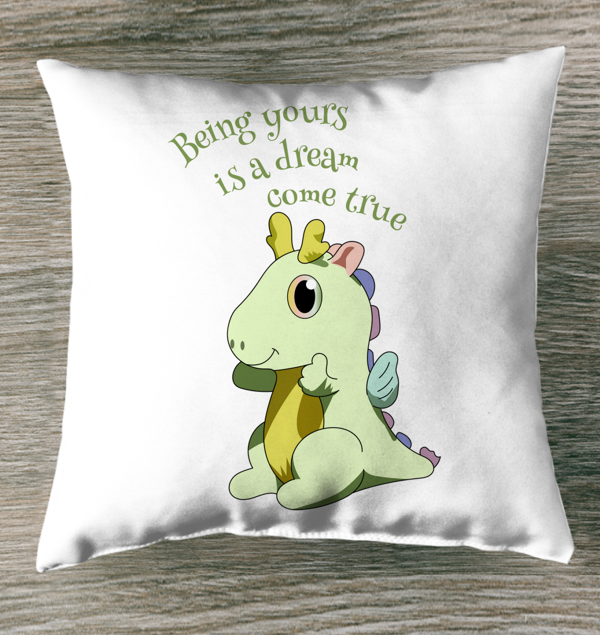 Being Yours Is a Dream Outdoor Pillow