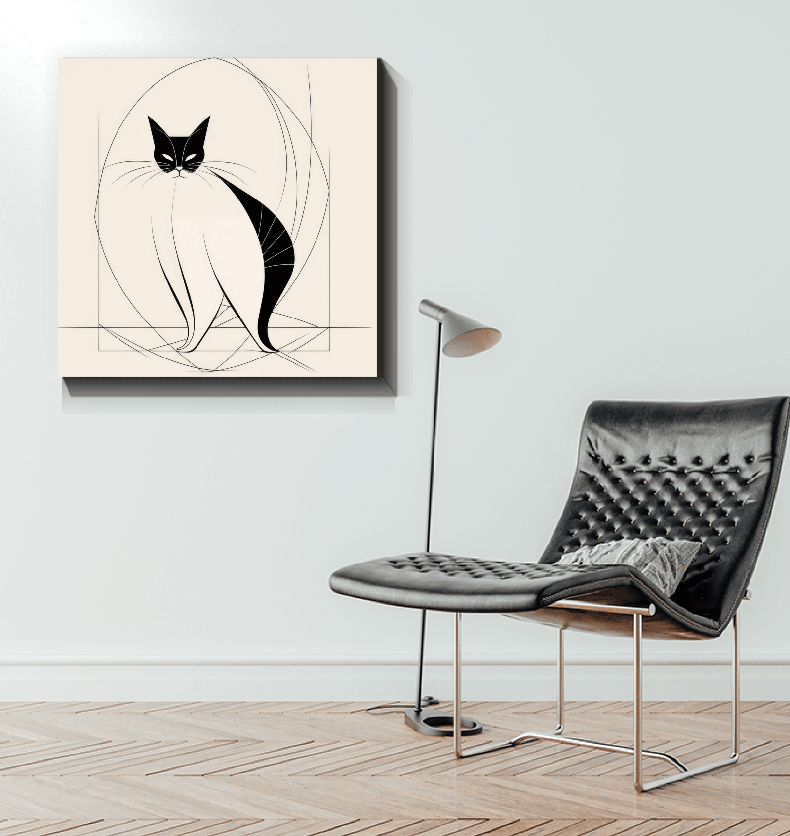 Graceful Cat Ballet Pose Canvas - Beyond T-shirts