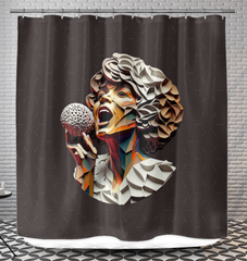 Retro Vinyl Shower Curtain