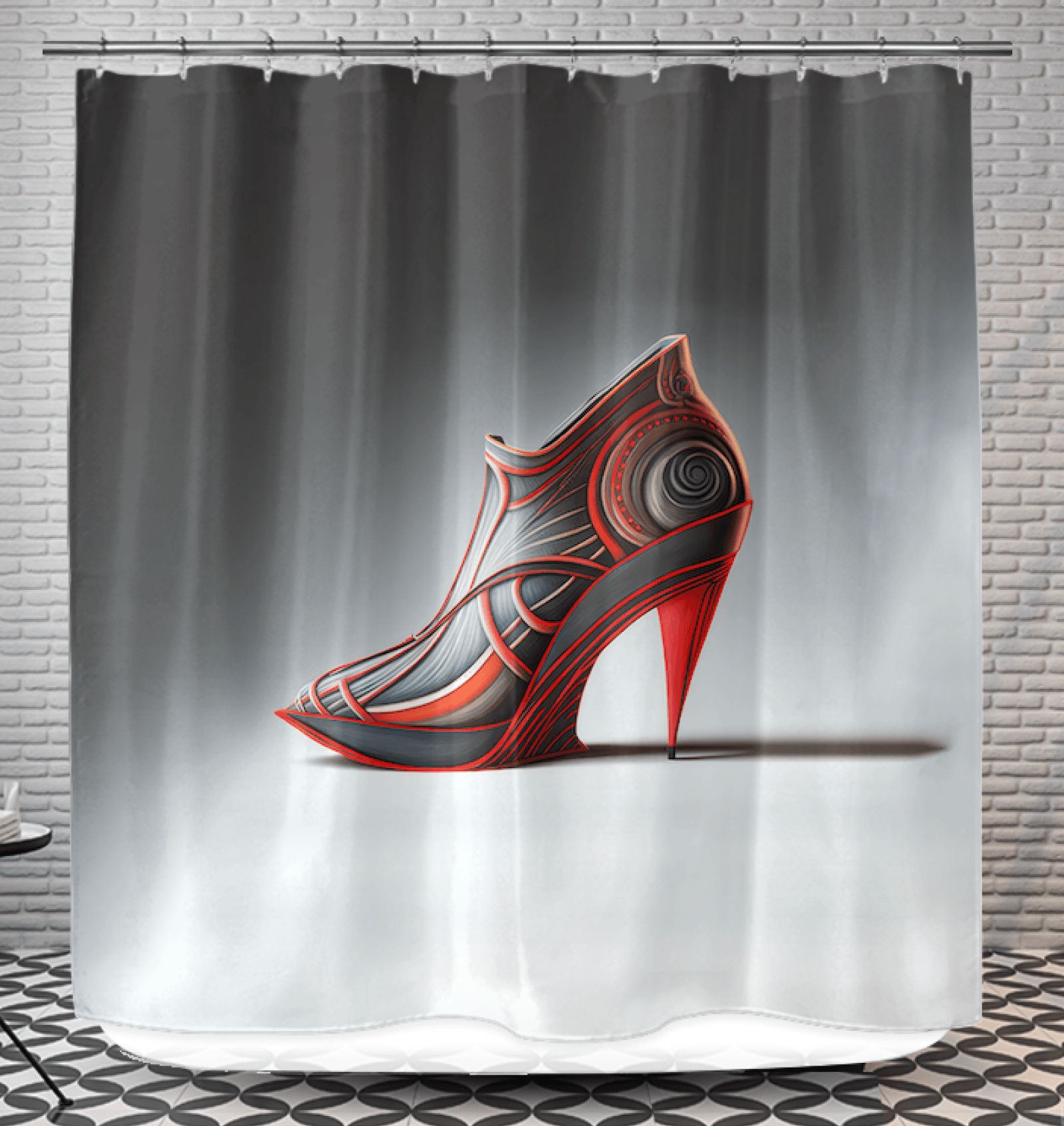 CelestialSole Futuristic Shoe Shower Curtain - Beyond T-shirts