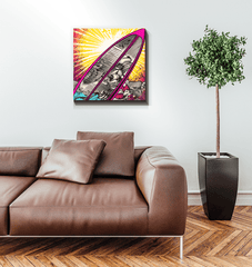Dynamic wave artwork on Surfing 5 35 Canvas