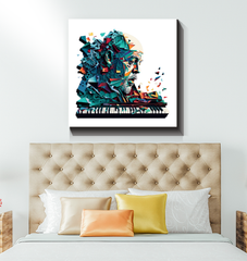 Bassline Brilliance Musical Wrapped Canvas