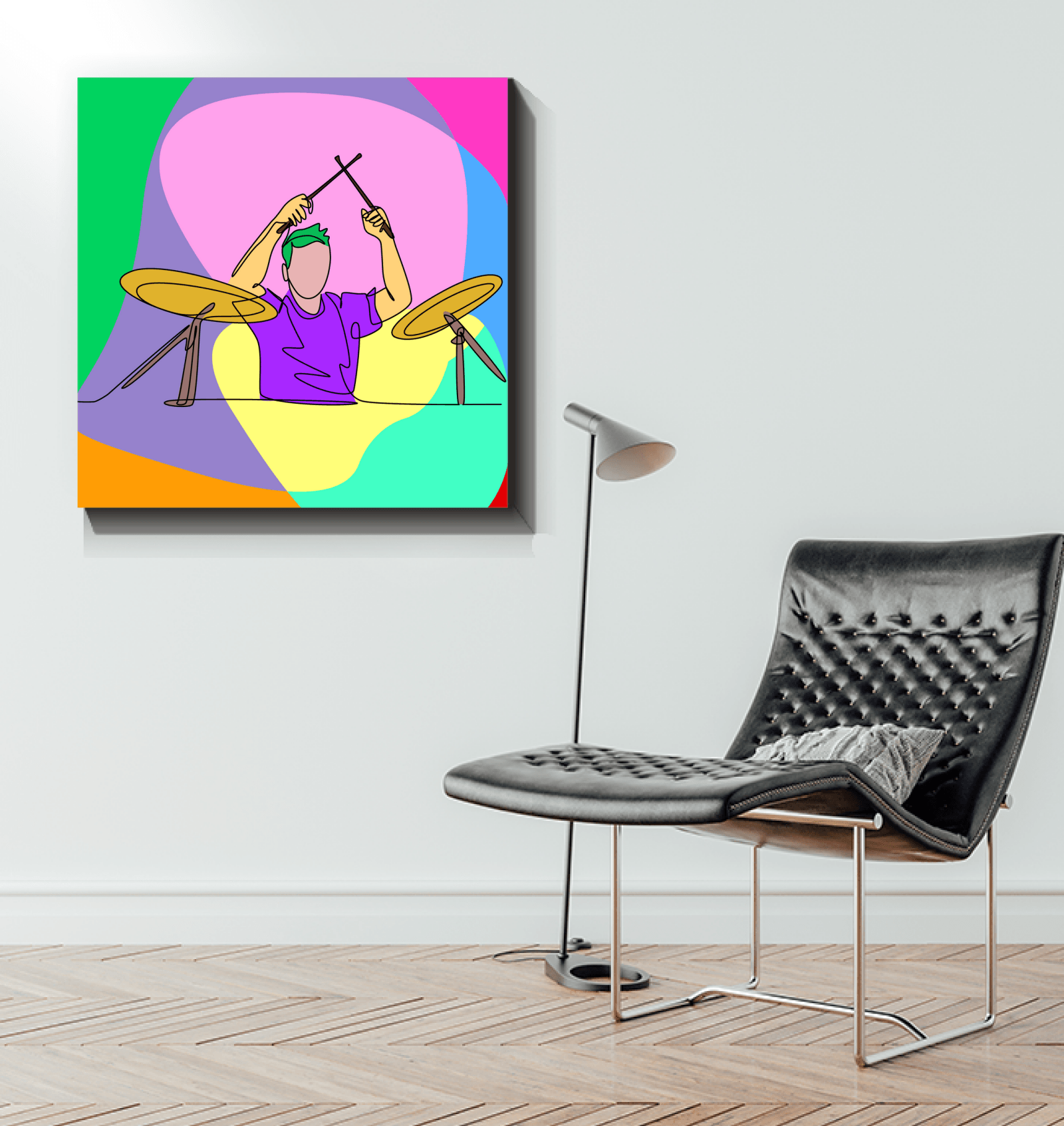 Drummer 1 Wrapped Canvas - Beyond T-shirts