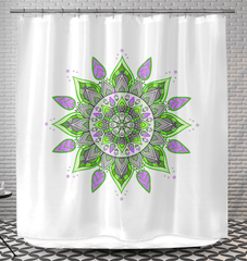 Vibrant Mandala Kaleidoscope Shower Curtain - Beyond T-shirts