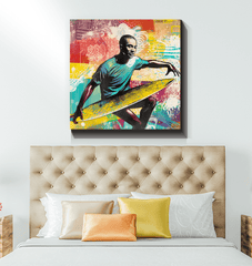 Surfing 1 45 Wrapped Canvas - Beyond T-shirts