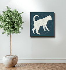 Mystical Cat Moonlit Stare Canvas - Beyond T-shirts