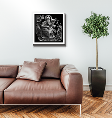 Vibrant wrapped canvas celebrating Latin music culture.