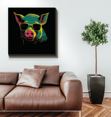 Cheerful Barnyard Friend Canvas - Beyond T-shirts