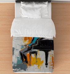 Cosmic Connection Abstract Duvet Cover