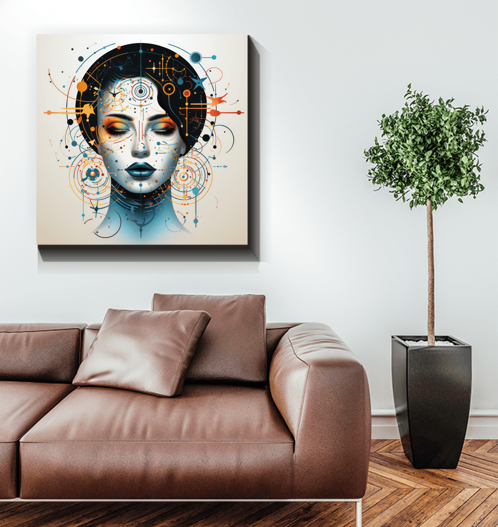 Abstract Elegance Unveiled: Women's Canvas Art - Beyond T-shirts