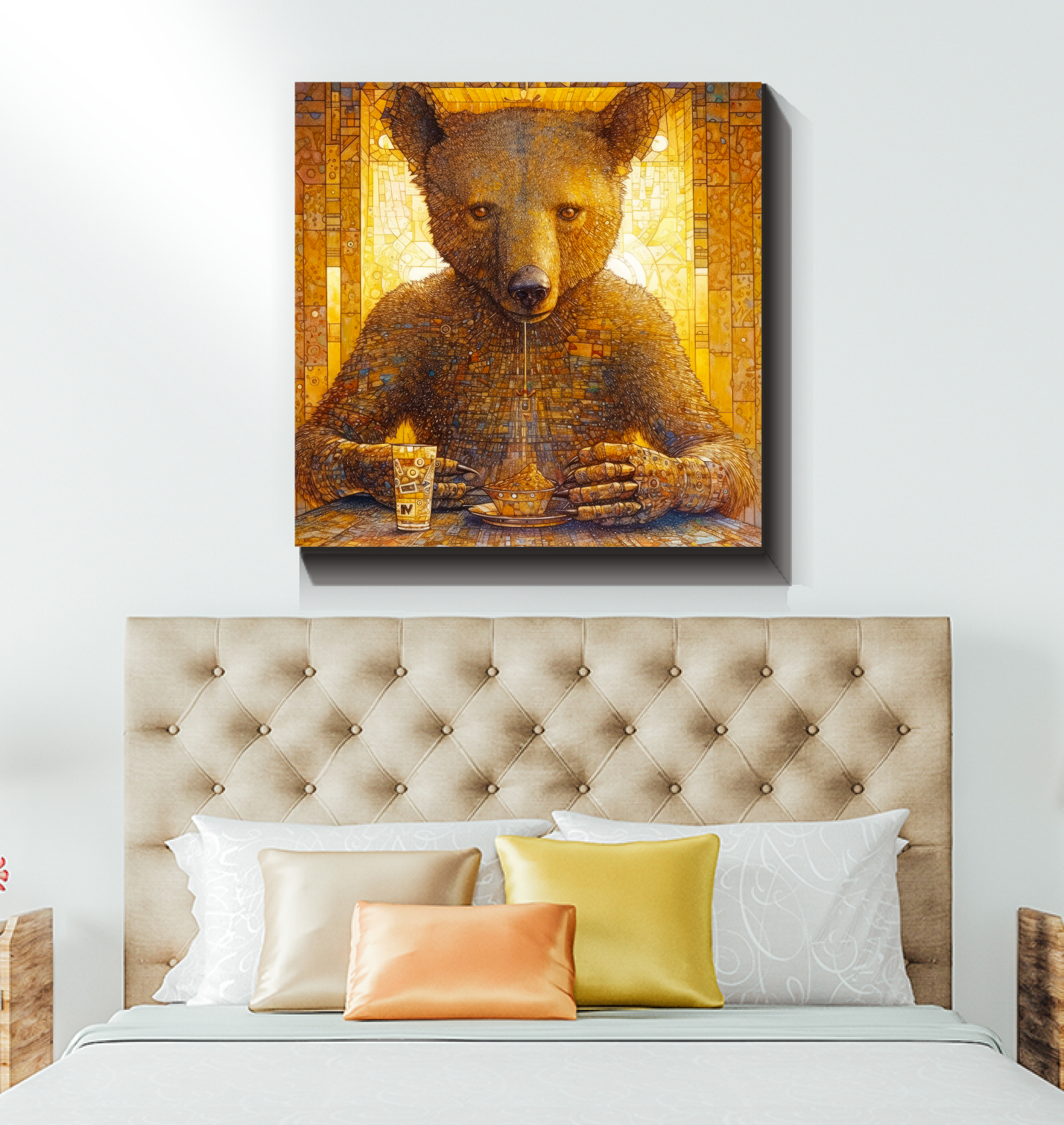 Cozy Bear Canvas Wall Art