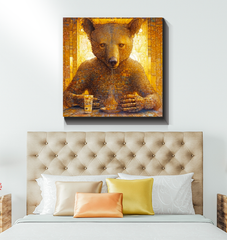 Cozy Bear Canvas Wall Art