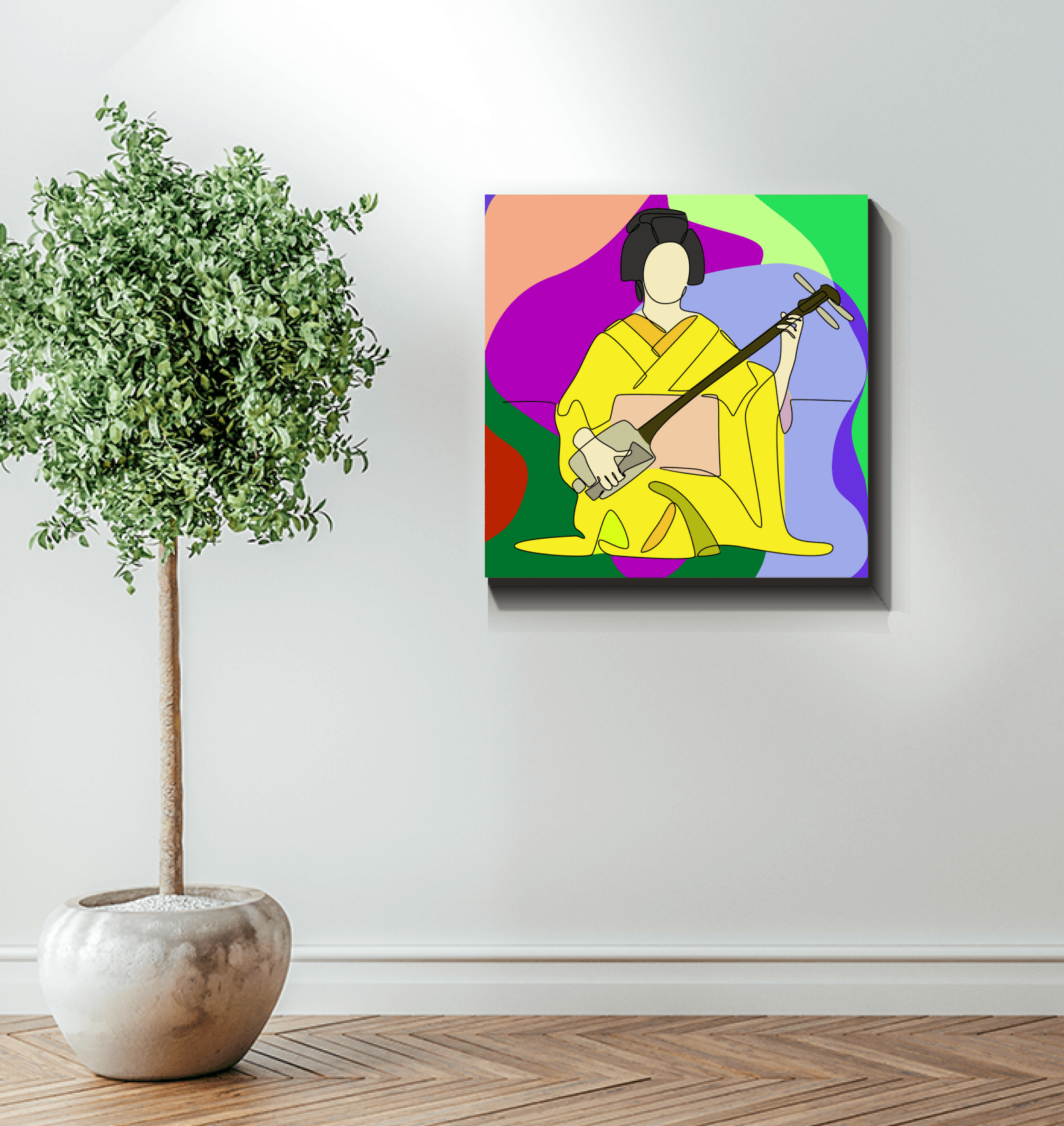 Geisha1 Wrapped Canvas - Beyond T-shirts