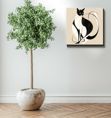 Elegant Whisker Reflection Canvas - Beyond T-shirts