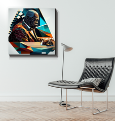 New Wave Neon Wrapped Canvas