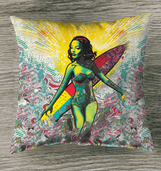 Surfing 1 52 Outdoor Pillow - Beyond T-shirts