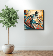 Surfing Elements Canvas Art - Beyond T-shirts