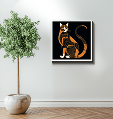 Majestic Feline Silhouette Canvas - Beyond T-shirts