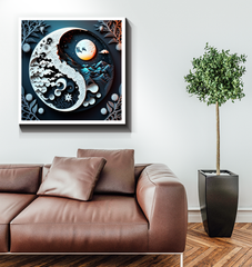 Earth and Sky canvas artwork for peaceful room ambiance.