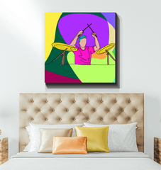 Drummer Wrapped Canvas - Beyond T-shirts