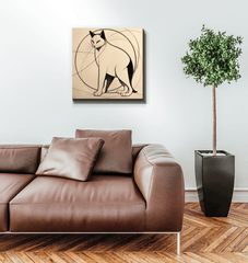 Majestic Feline Silhouette Canvas - Beyond T-shirts