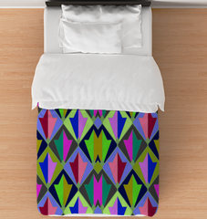 Ethereal Elegance Art Nouveau Duvet Cover on a neatly made bed.